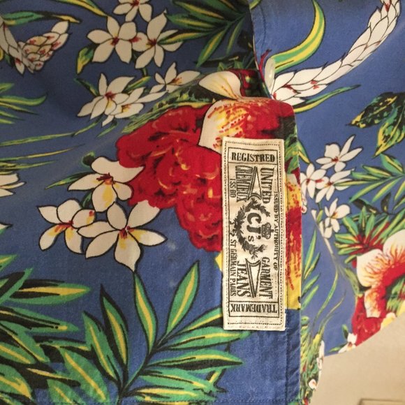 Men's CREMIEUX Hawaiian Single Pocket Button Down Shirt - Picture 5 of 15